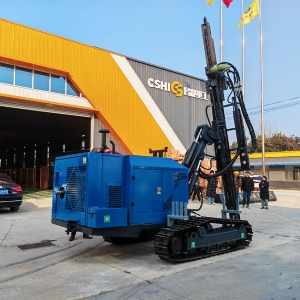 蓝色光伏潜孔钻机